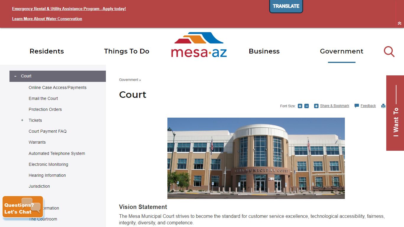 Court | City of Mesa - Mesa, Arizona